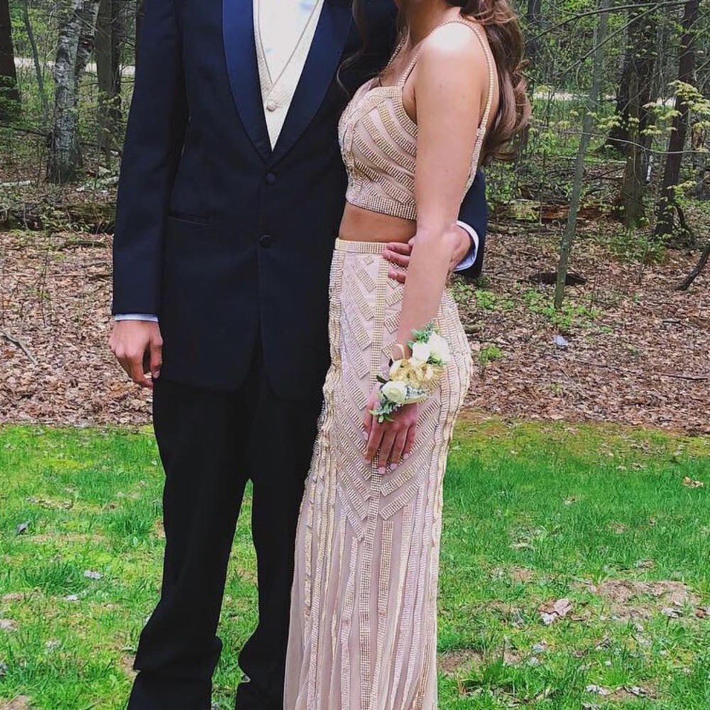 Size 000 two piece prom dress